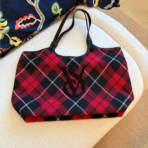 Victoria's Secret Buffalo Tartan Plaid Tote